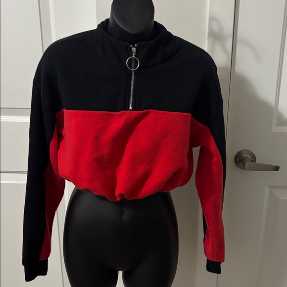 Streetwear Society Sweaters - FREE ADD ON Zip Drawstring Crop Sweatshirt